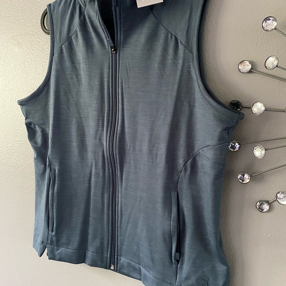 Puma Blue Sleeveless golf vest with Mandarin Collar BNWT large - Picture 7 of 12
